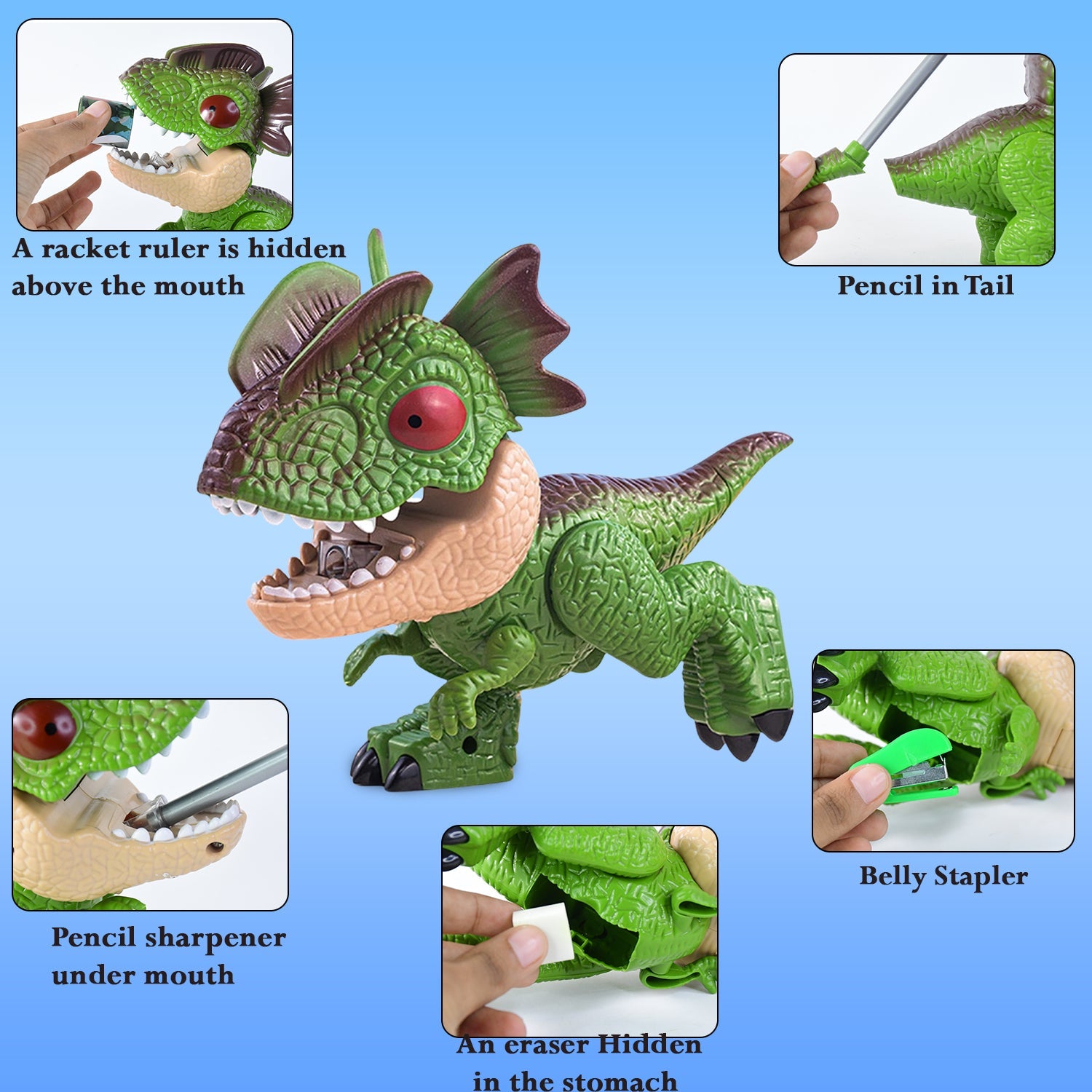 5-In-1 Dinosaur Stationery Gift Set for Kids 5-In-1 Dinosaur Stationery Gift Set for Kids